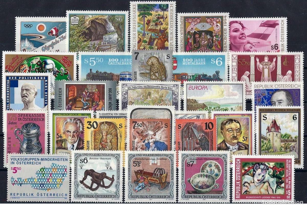 Sellos: AUSTRIA 1994 - Complete year 30 stamps mnh** - Foto 1