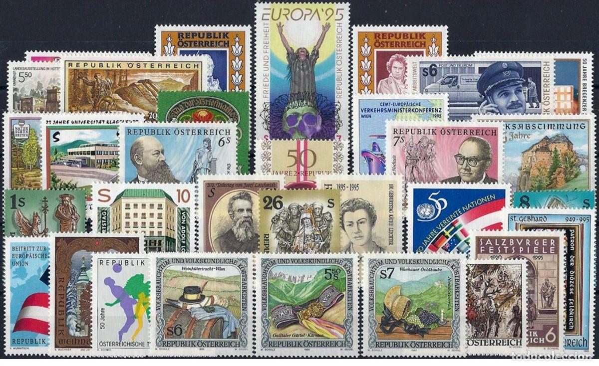 Sellos: AUSTRIA 1995 - Complete year 32 stamps mnh** - Foto 1