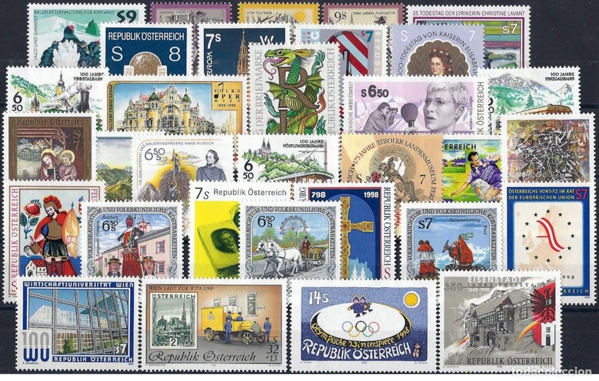 Sellos: AUSTRIA 1998 - Complete year (32 stamps) mnh** - Foto 1