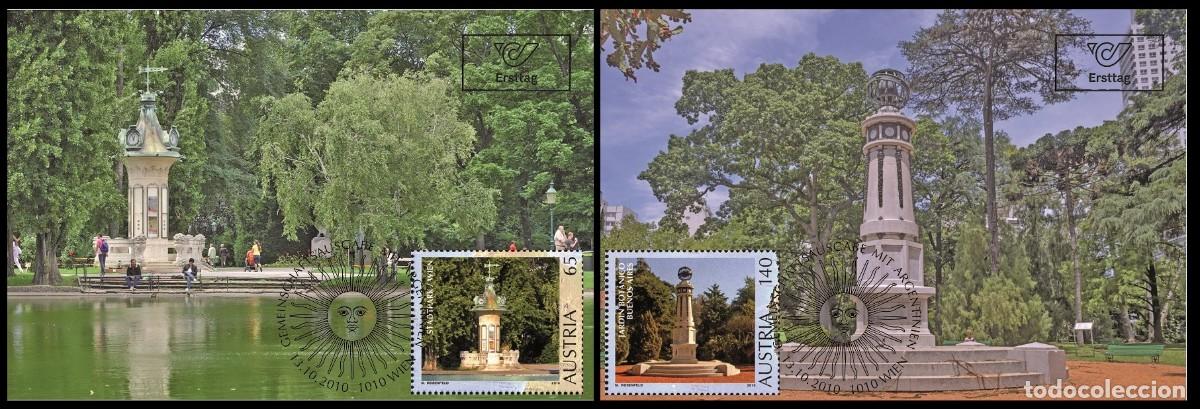 Sellos: Austria 2010 - Joint issue with Argentina carte maximum set - Foto 1