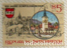 Sellos: AUSTRIA. SELLO DEL A&Ntilde;O 1990.- EN USADO. - Foto 1