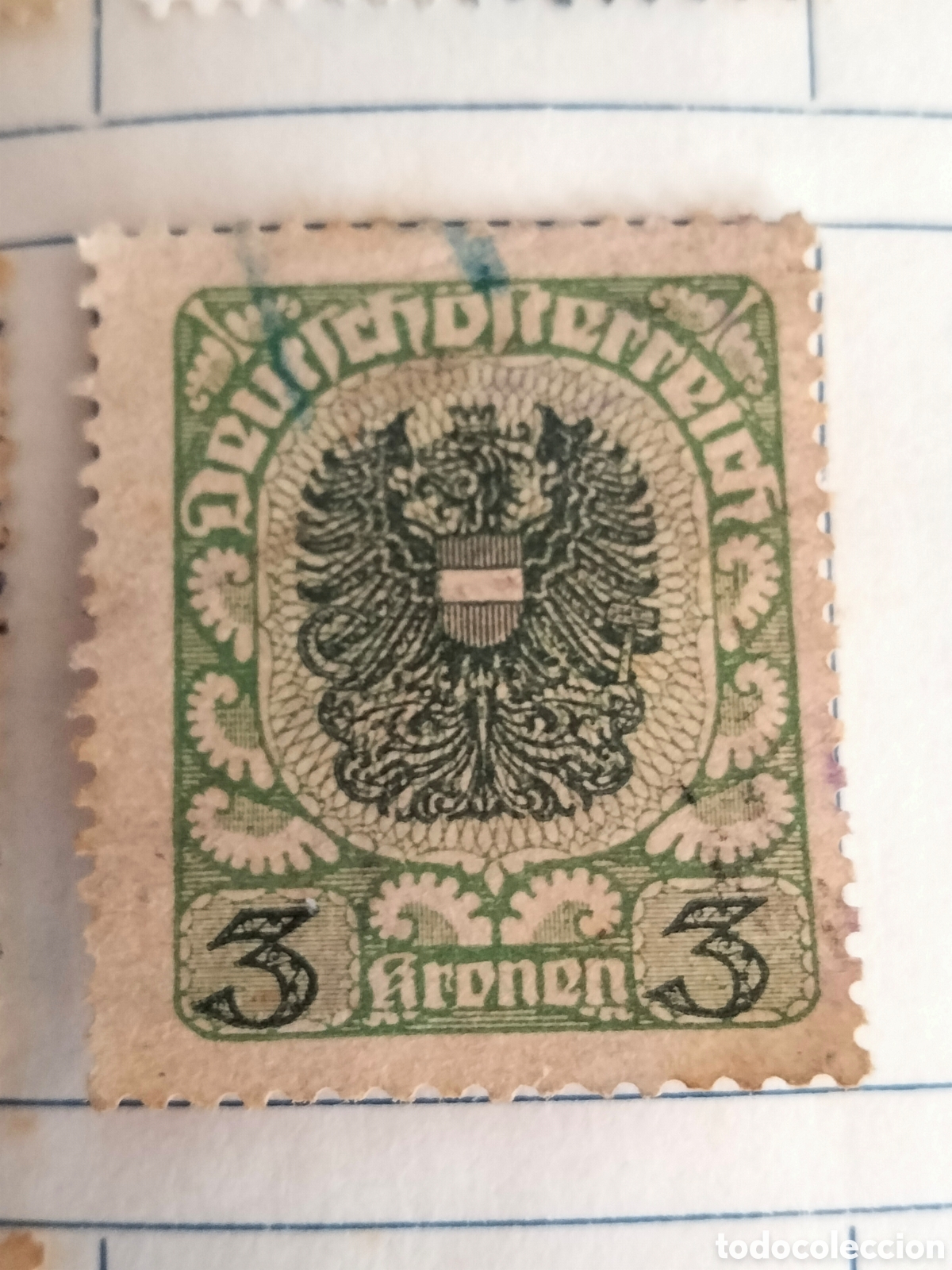 Sellos: Sello Austria 3 Kronen 1920 - Foto 1