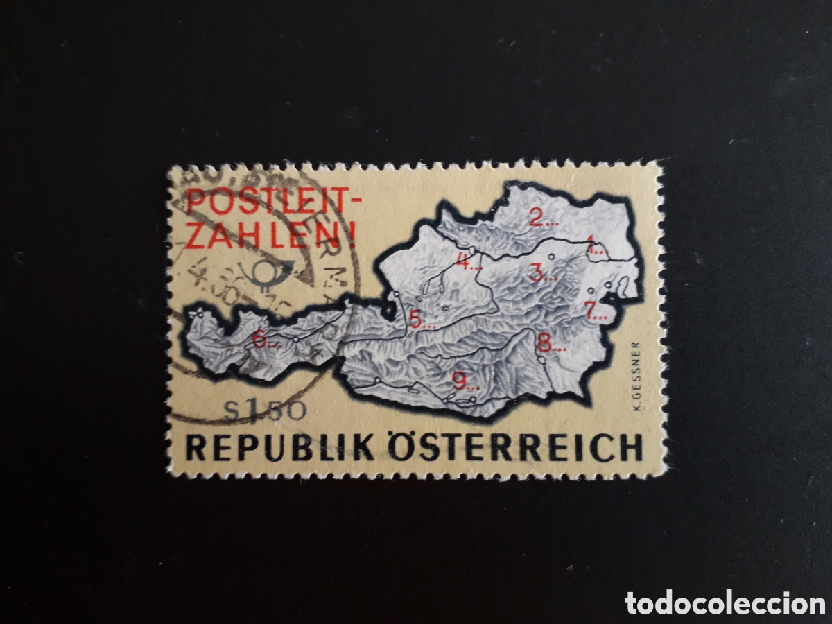 Sellos: AUSTRIA YVERT 1036 SERIE COMPLETA USADA 1966 MAPAS, C&Oacute;DIGO POSTAL PEDIDO M&Iacute;NIMO 3&euro; - Foto 1