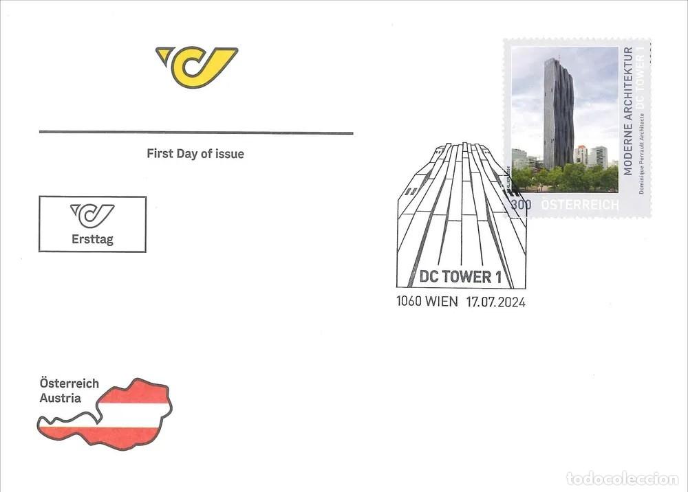 Sellos: Austria 2024- DC Tower 1 FDC - Foto 1