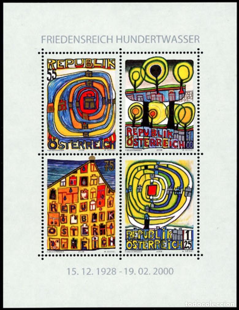 Sellos: Austria 2008 - Hunderwasser miniature sheet mnh** - Foto 1