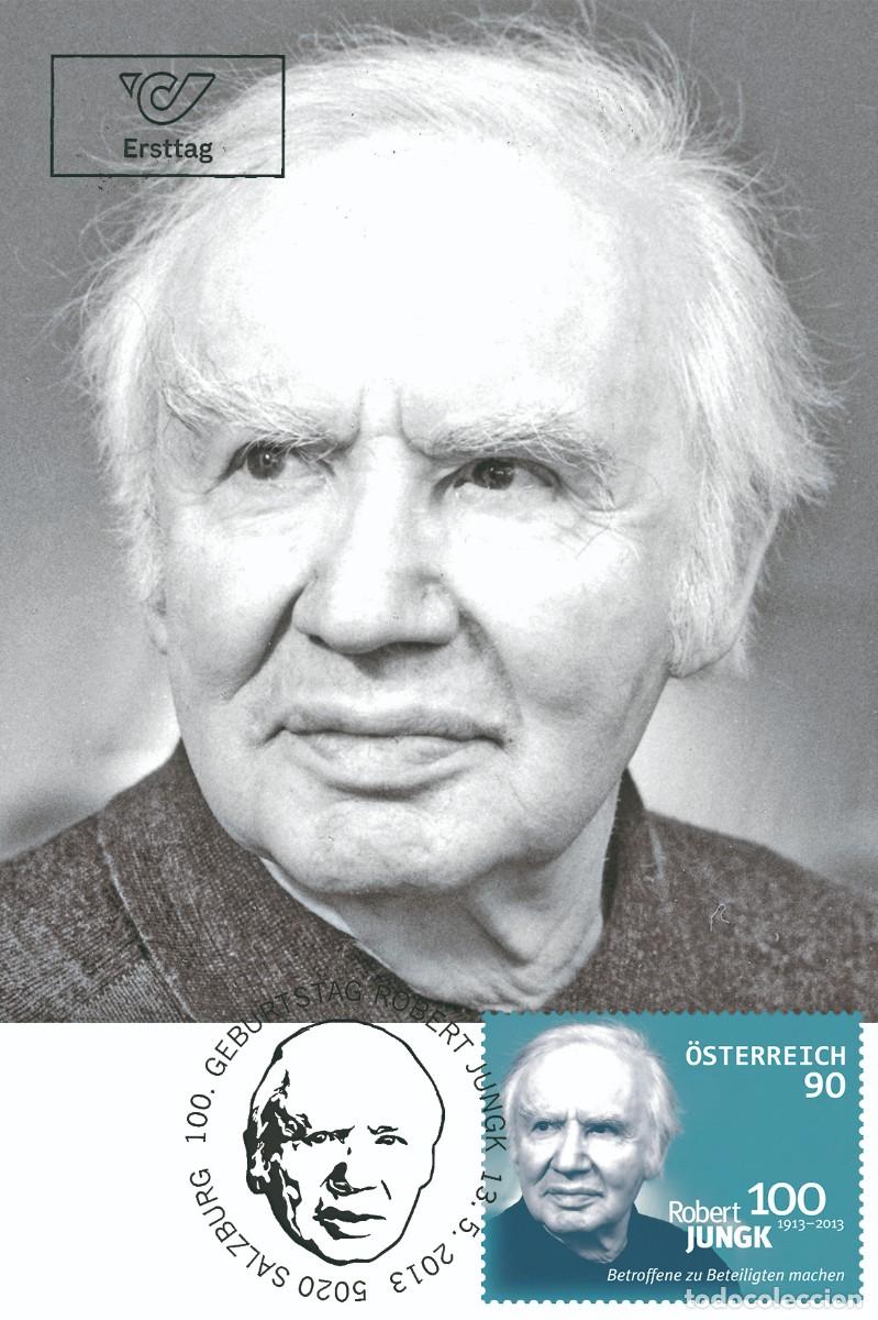 Sellos: Austria 2013 - Robert Jungk carte maximum - Foto 1