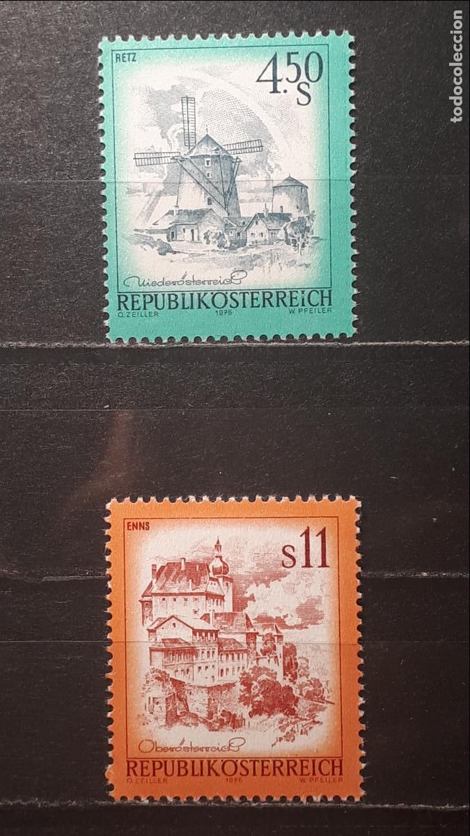 Sellos: AUSTRIA **. A&Ntilde;O 1976. Yvert. 1348/9 - Foto 1