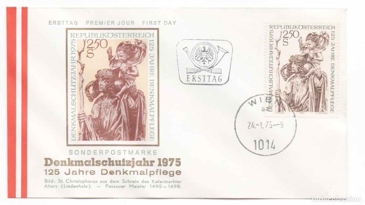 Sellos: Sobre primer d&iacute;a Austria-1975 - Foto 1