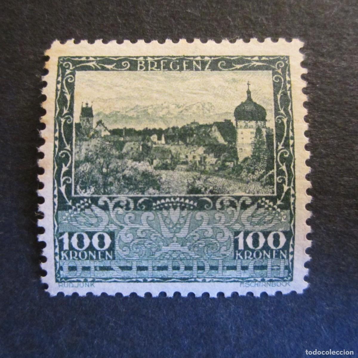 Sellos: AUSTRIA 1923 YVERT N&ordm;304**, BREGENZ, - Foto 1
