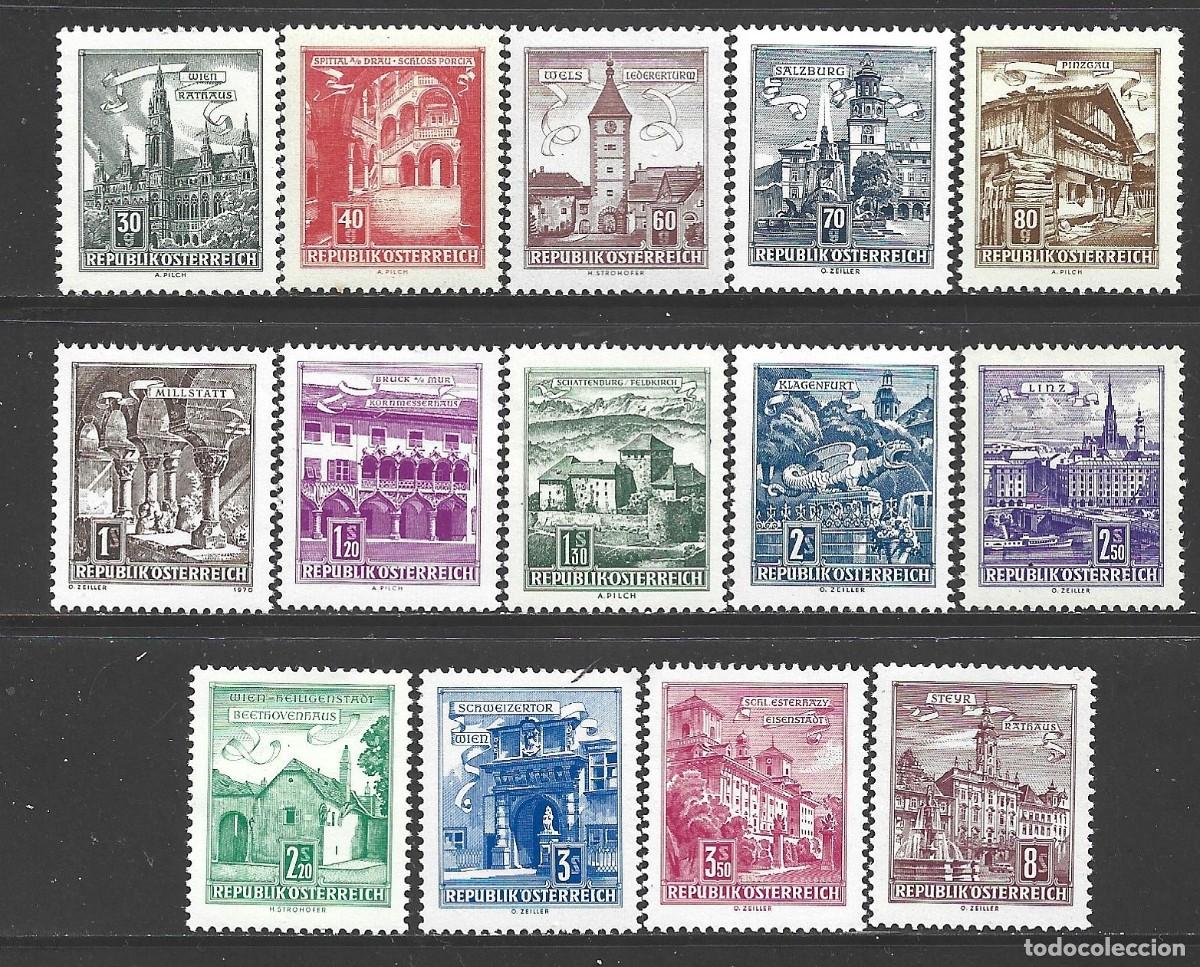 Sellos: AUSTRIA 950B/59BA** - A&Ntilde;O 1962 - MONUMENTOS Y EDIFICOS - Foto 1