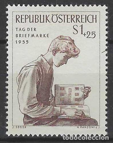 Sellos: AUSTRIA 1955 - D&Iacute;A DEL SELLO, MH* - Foto 1