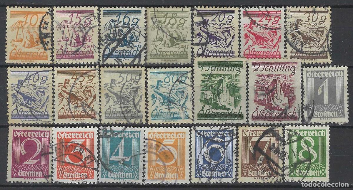 Sellos: AUSTRIA 1925 - SERIE CORRIENTE, S.COMPLETA - USADOS - Foto 1