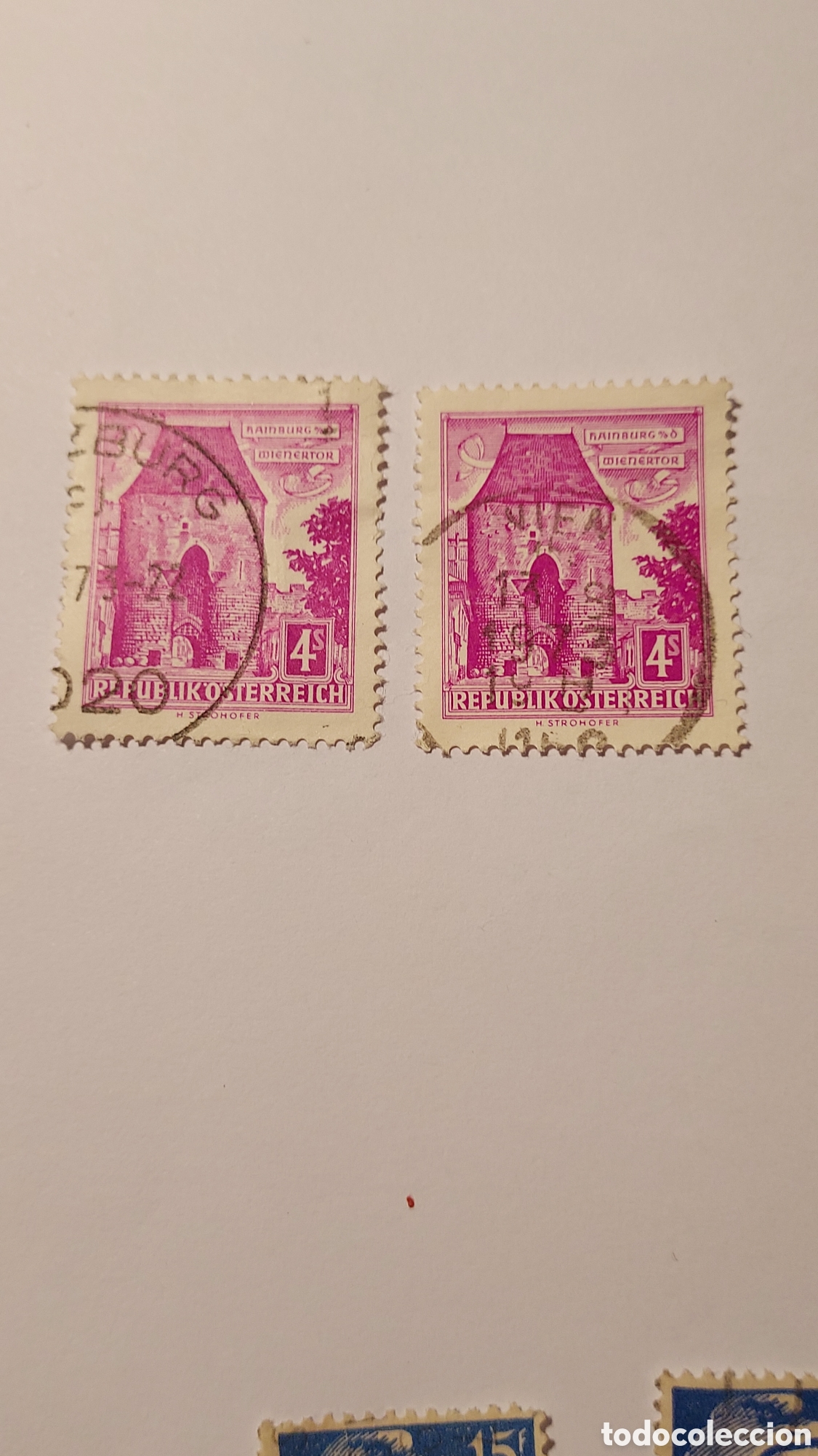 Sellos: 2 sellos de Austria de 4s - Foto 1
