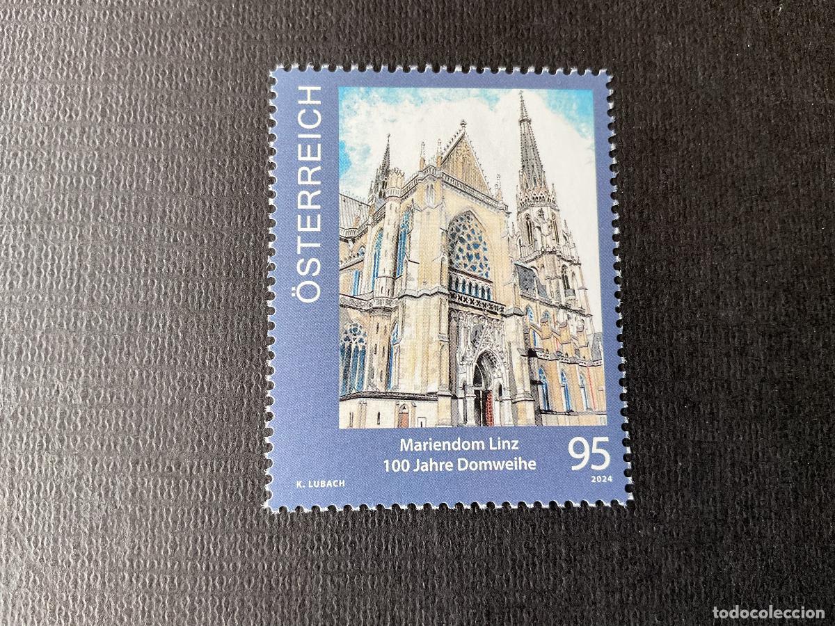 Sellos: AUSTRIA A&Ntilde;O 2024. CENTENARIO CATEDRAL INMACULADA CONCEPCION. EN LINZ - Foto 1