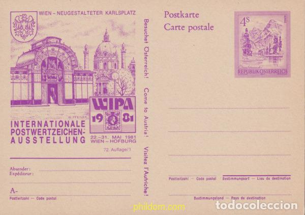 Sellos: 619700 MNH AUSTRIA 1981 WIPA-81 - Foto 1