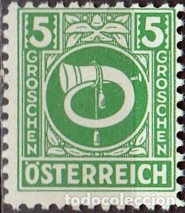 Sellos: 1945 - AUSTRIA - CORNAMUSA POSTAL - YVERT 520 - Foto 1