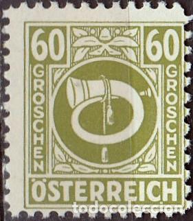 Sellos: 1945 - AUSTRIA - CORNAMUSA POSTAL - YVERT 530 - Foto 1