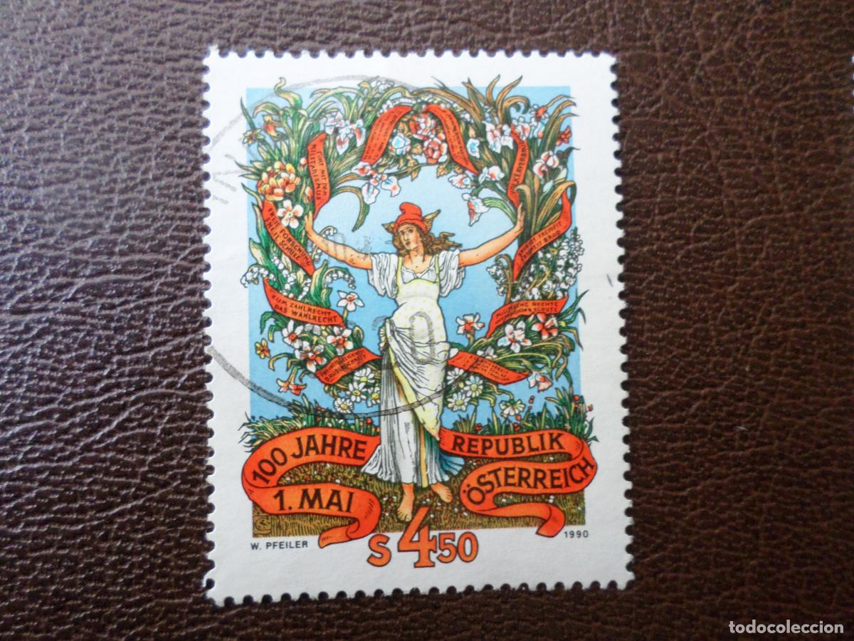 Sellos: .austria, 1990, centenario del 1&ordm; de mayo, Yvert 1816 - Foto 1