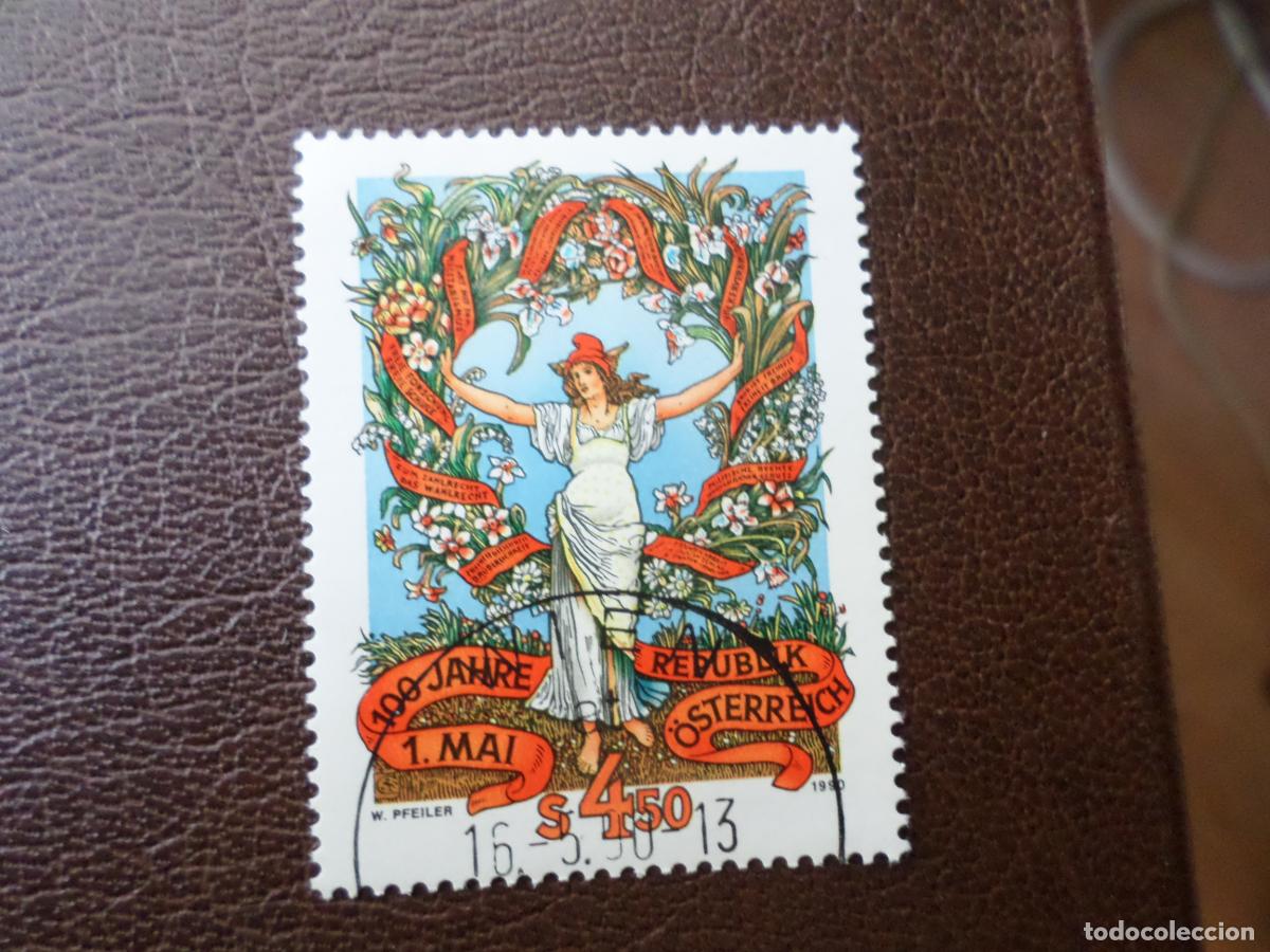 Sellos: .austria, 1990, centenario del 1&ordm; de mayo, Yvert 1816 - Foto 1