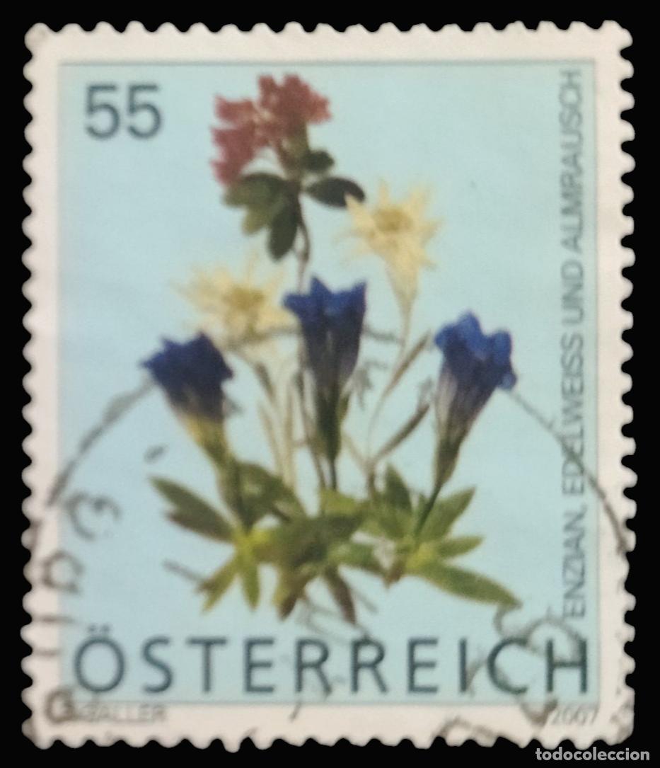 Sellos: AUSTRIA 2007 Flores. USADO - USED. - Foto 1