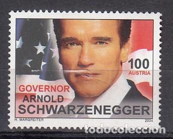 Sellos: AUSTRIA 2004 -ARNOLD SCHWARZENEGGER - YVERT 2324** - Foto 1
