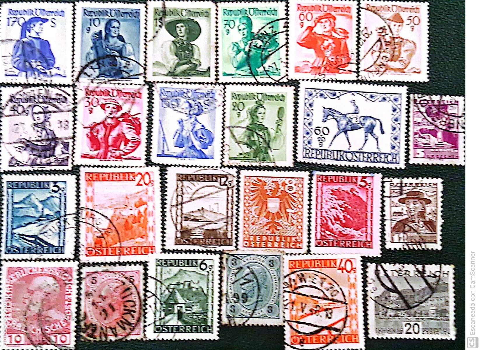 Sellos: Austria 24 Sellos usados distintos. Ref: e72 - Foto 1
