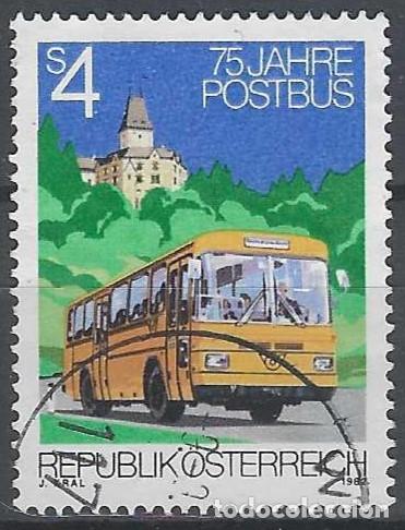 Sellos: AUSTRIA 1982 - 75&ordm; ANIV. DEL AUTOB&Uacute;S POSTAL - USADO - Foto 1