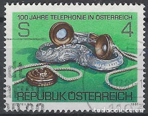 Sellos: AUSTRIA 1981 - CENTENARIO DE LA TELEFON&Iacute;A AUSTR&Iacute;ACA - USADO - Foto 1