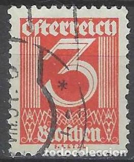 Sellos: AUSTRIA 1925 - SERIE CORRIENTE, CIFRAS - USADO - Foto 1