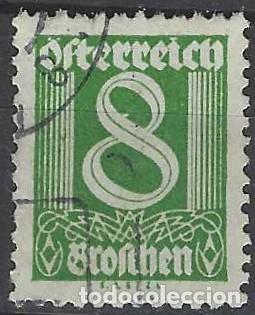 Sellos: AUSTRIA 1925 - SERIE CORRIENTE, CIFRAS - USADO - Foto 1