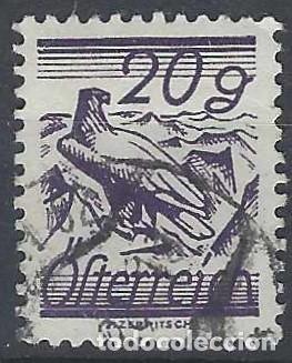 Sellos: AUSTRIA 1925 - SERIE CORRIENTE, &Aacute;GUILA DORADA - USADO - Foto 1