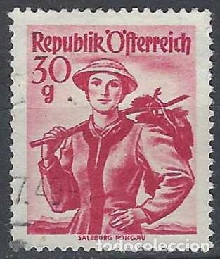 Sellos: AUSTRIA 1948 - TRAJES REGIONALES TRADICIONALES - USADO