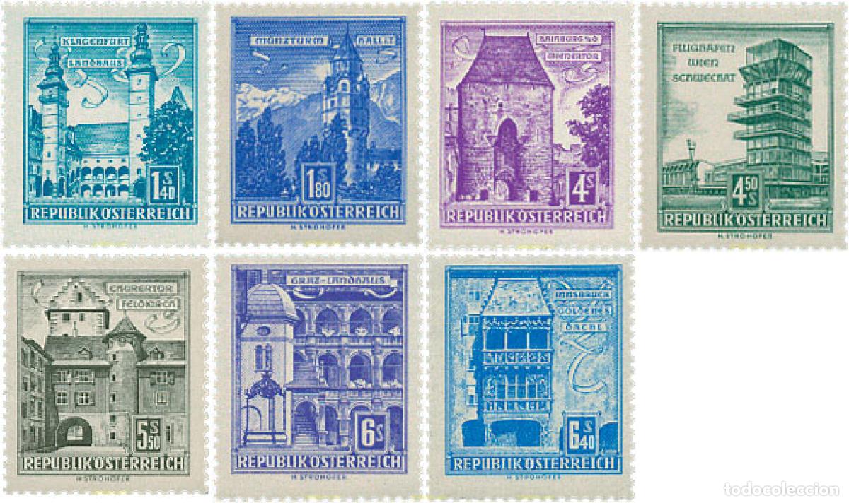Sellos: 753573 HINGED AUSTRIA 1958 MONUMENTOS Y EDIFICIOS - Foto 1