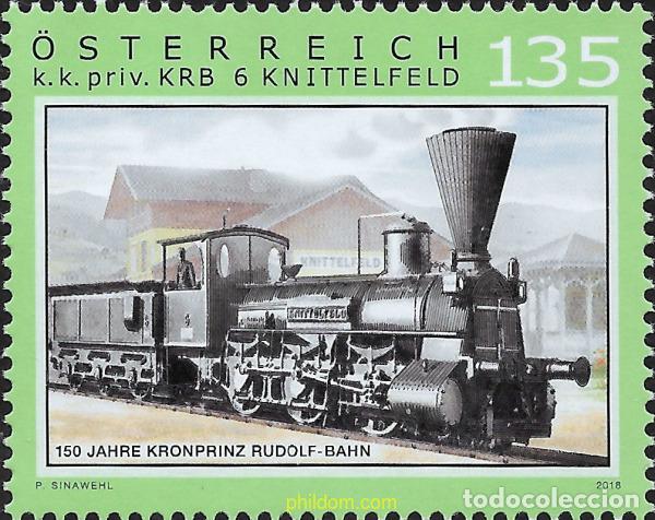 Sellos: 735400 MNH AUSTRIA 2018 FERROCARRIL - Foto 1