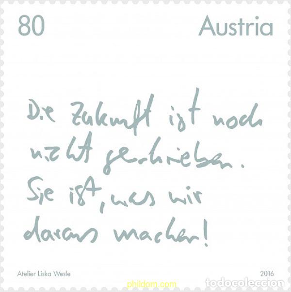 Sellos: 591247 MNH AUSTRIA 2016 FACTOR DE FUTURO - Foto 1