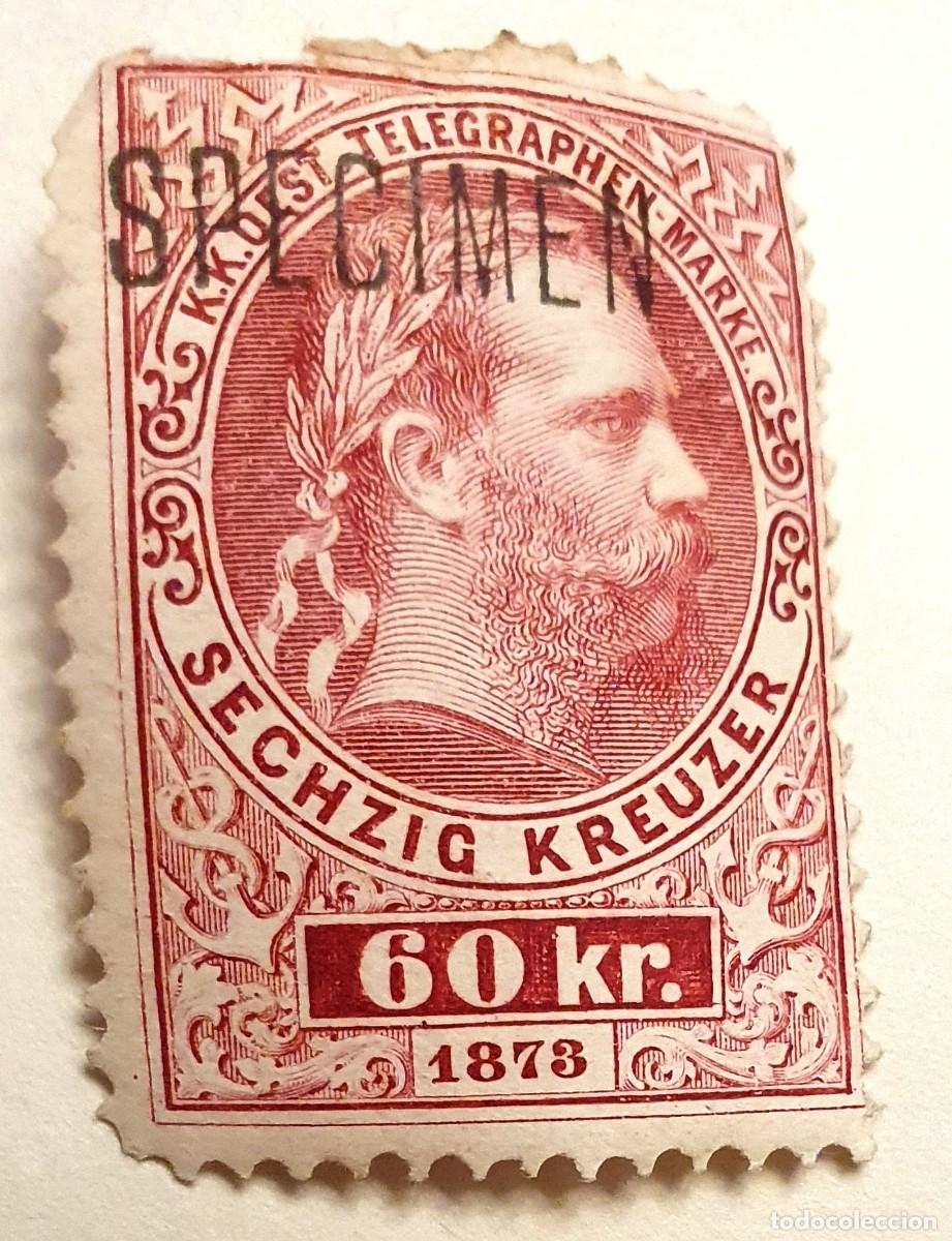 Sellos: AUSTRIA. TELEGRAPH. 1873. 7 EJEMPLARES. - Foto 2