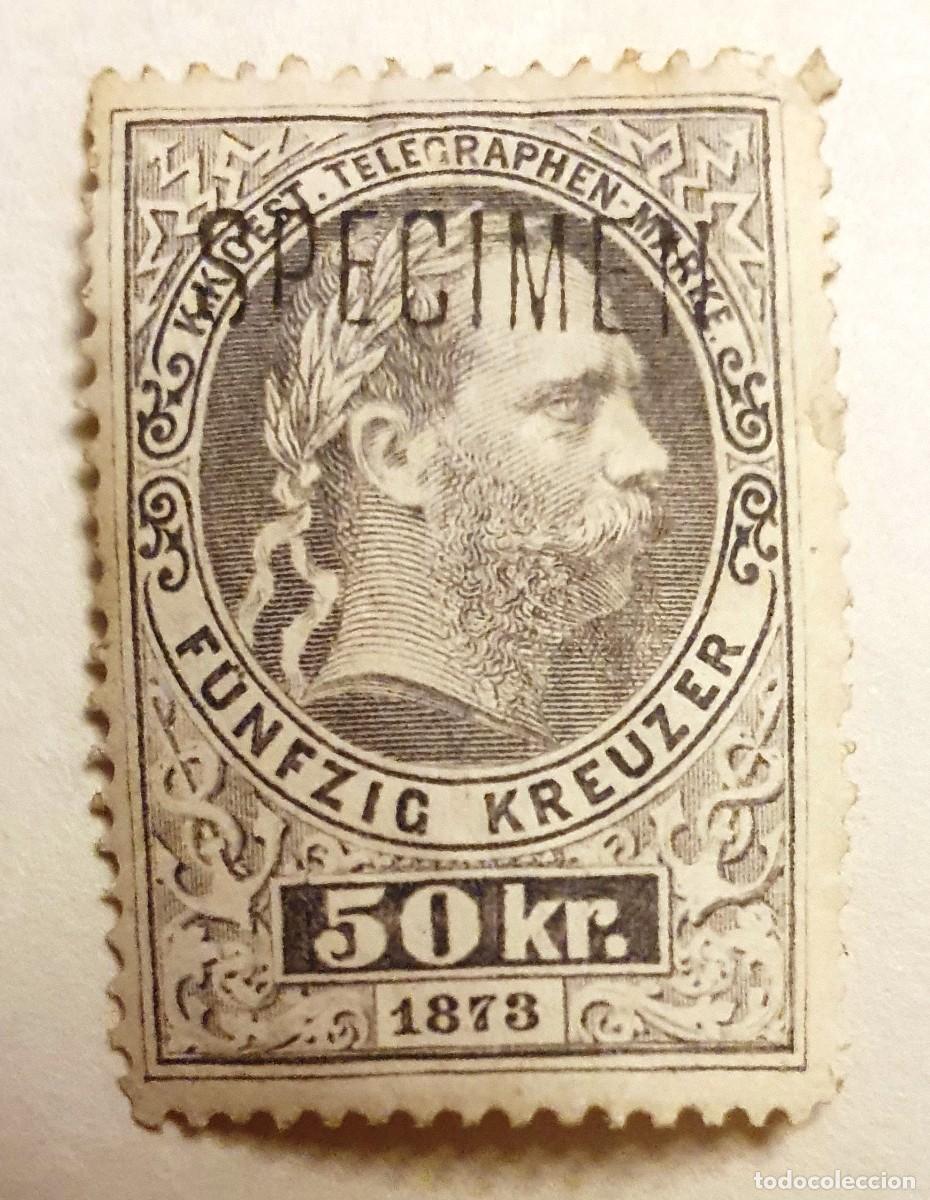 Sellos: AUSTRIA. TELEGRAPH. 1873. 7 EJEMPLARES. - Foto 3
