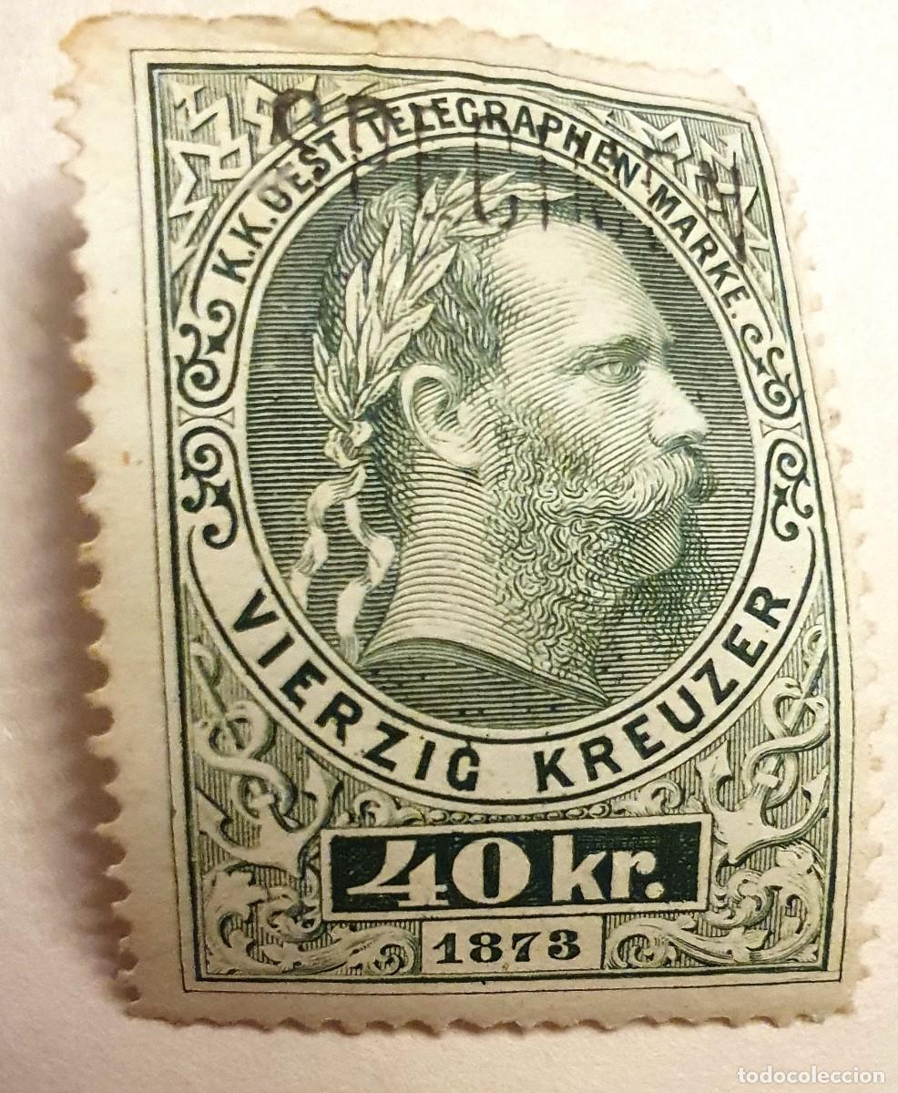 Sellos: AUSTRIA. TELEGRAPH. 1873. 7 EJEMPLARES. - Foto 4