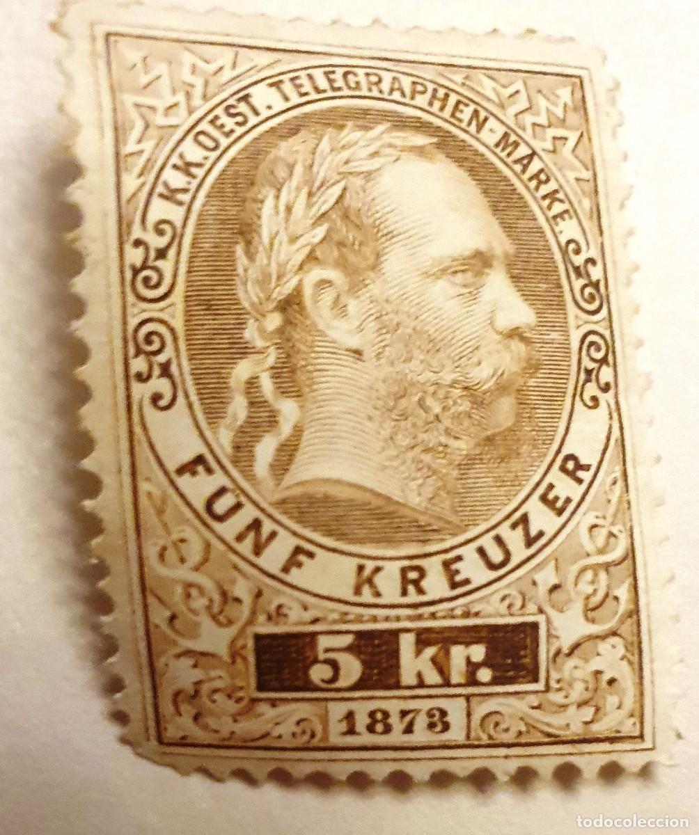 Sellos: AUSTRIA. TELEGRAPH. 1873. 7 EJEMPLARES. - Foto 6