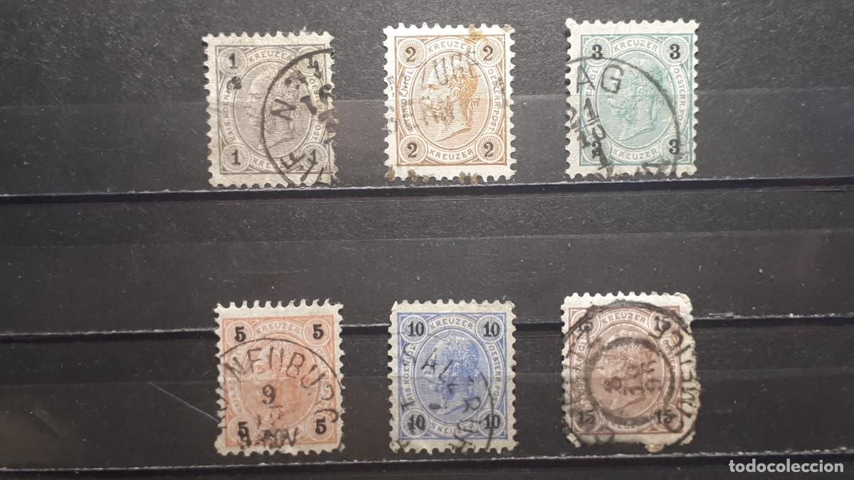 Sellos: AUSTRIA. A&Ntilde;O 1890. &deg;. YVERT 46A/60A. 52A - Foto 1