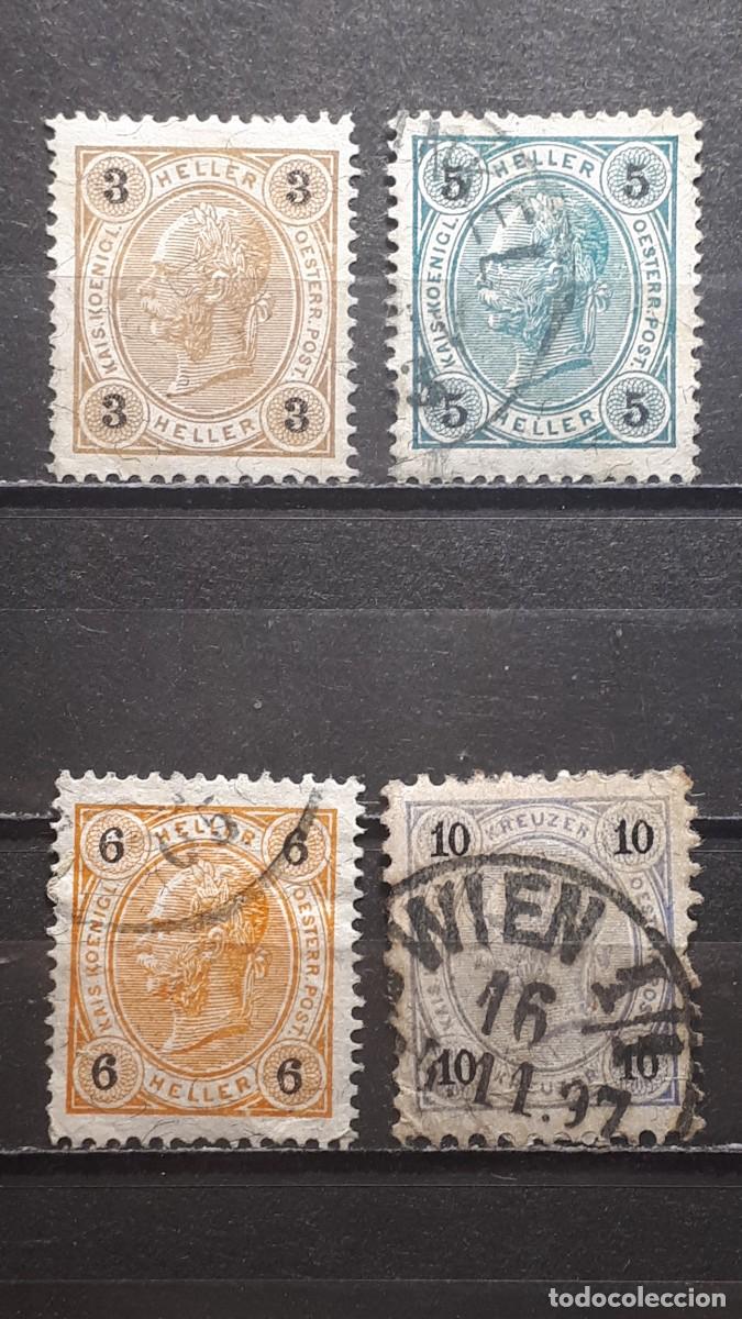 Sellos: AUSTRIA. A&Ntilde;O 1899. &deg;. YVERT. 67/70 - Foto 1