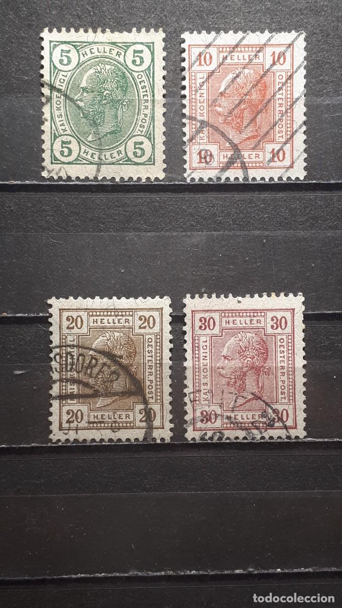 Sellos: AUSTRIA. A&Ntilde;O 1906. &deg;. YVERT. 95, 96, 98, 100 - Foto 1