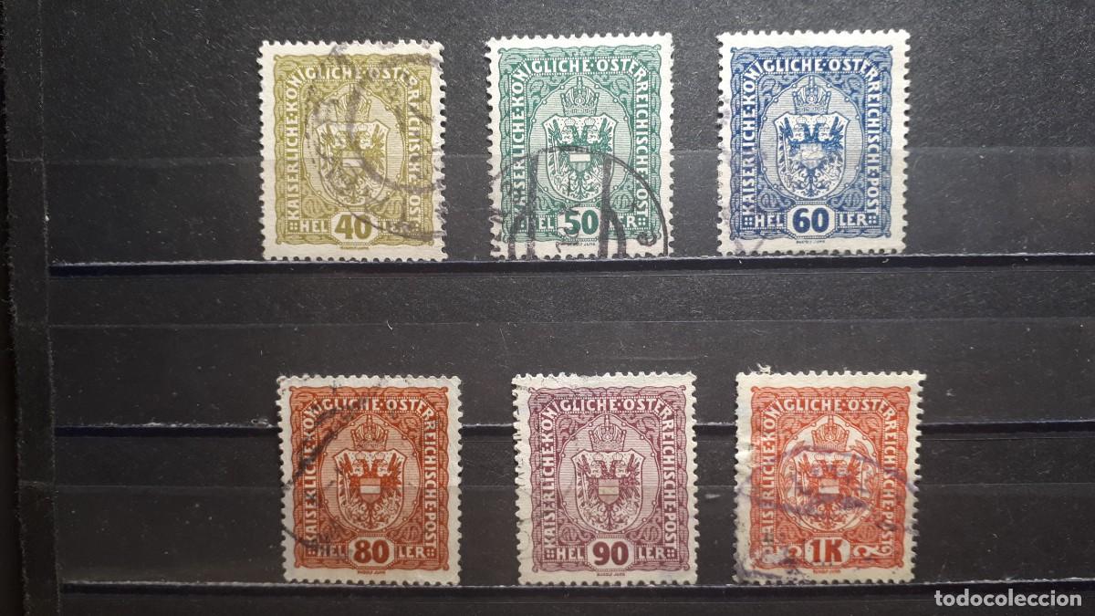 Sellos: AUSTRIA. &deg;. A&Ntilde;O 1916. YVERT 152/7 - Foto 1
