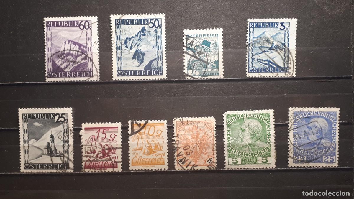 Sellos: AUSTRIA. &deg;. Lote de 10 sellos a catalogar - Foto 1