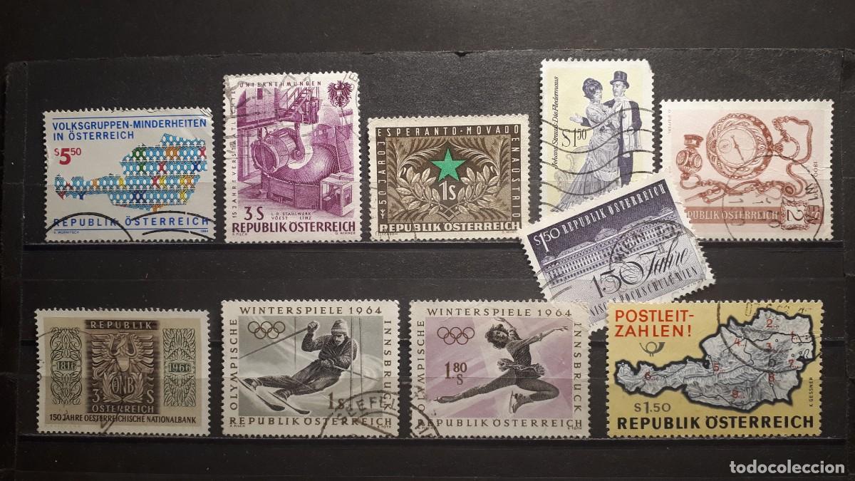Sellos: AUSTRIA. &deg;. Lote de 10 sellos a catalogar - Foto 1