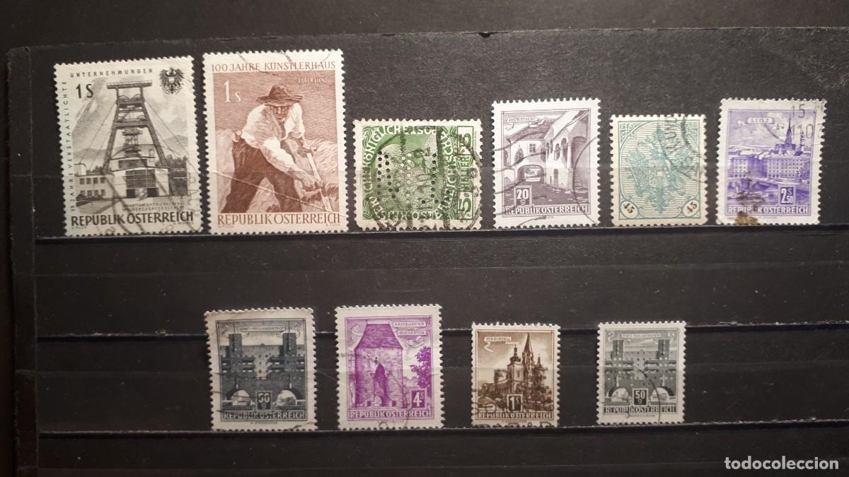 Sellos: AUSTRIA. &deg;. Lote de 10 sellos a catalogar - Foto 1