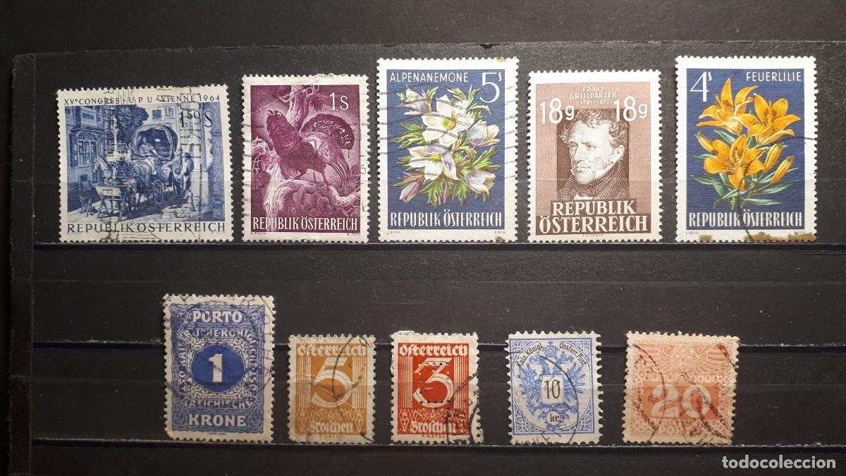 Sellos: AUSTRIA. &deg;. Lote de 10 sellos a catalogar - Foto 1