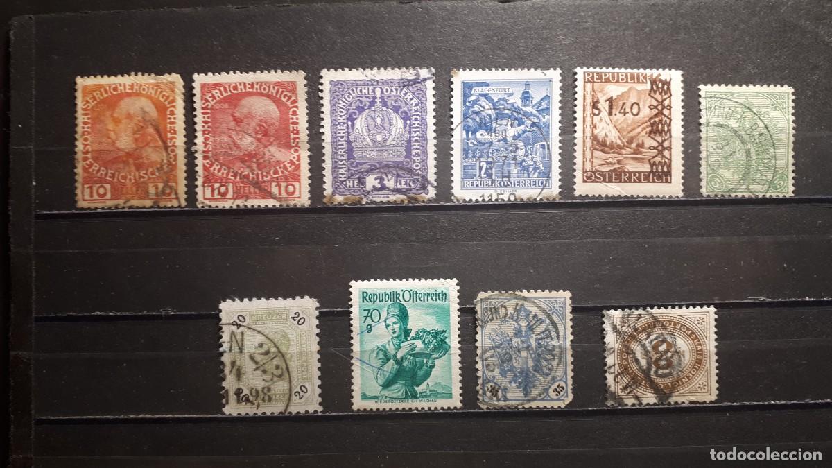Sellos: AUSTRIA. &deg;. Lote de 10 sellos a catalogar - Foto 1