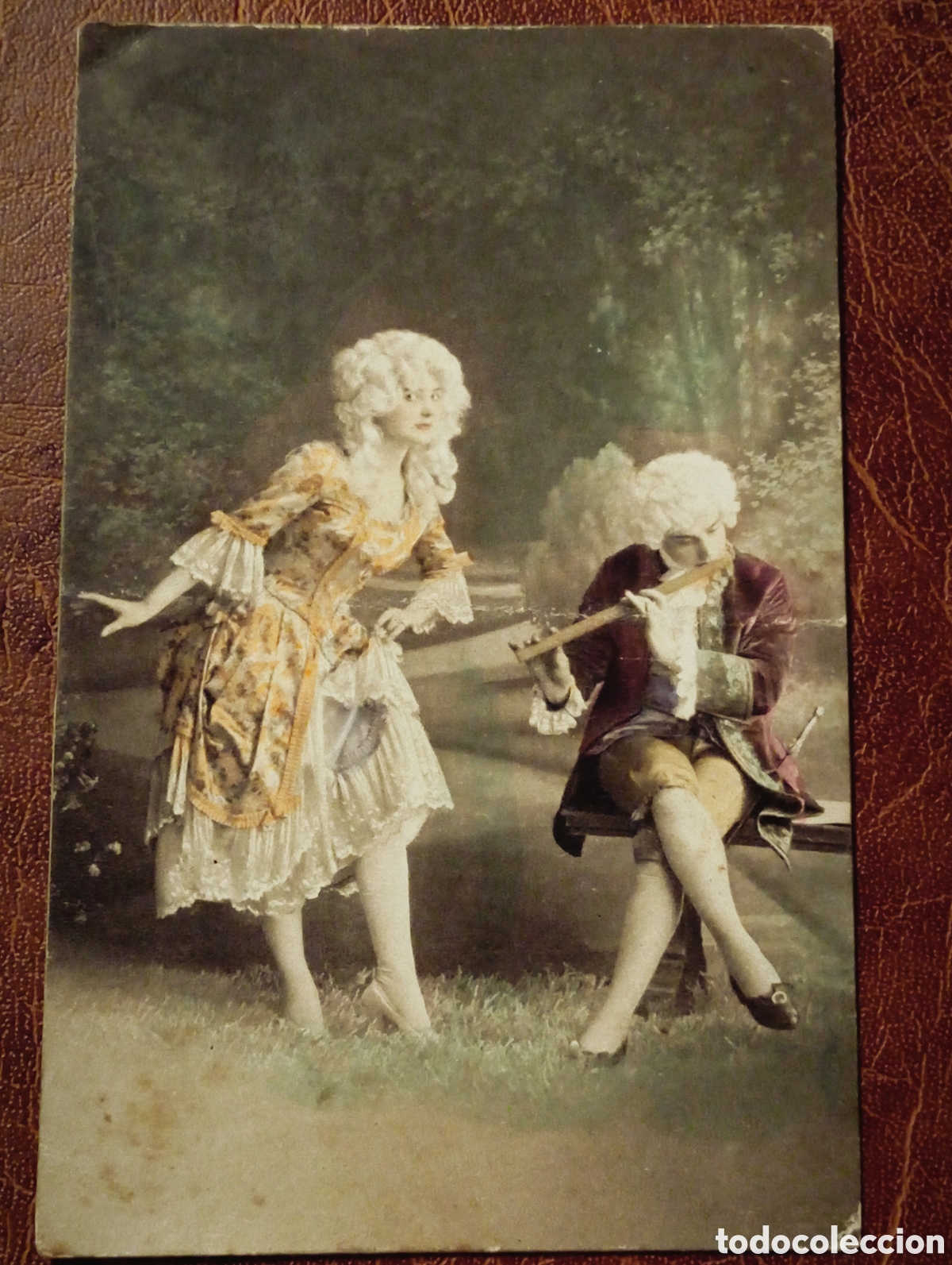 Sellos: Carta Postal Austria 1908 flauta Medieval - Foto 1