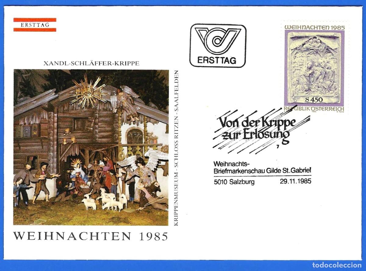 Sellos: Austria 1985 - Mi 1832 - YT 1663 - Navidad - FDC - Foto 1